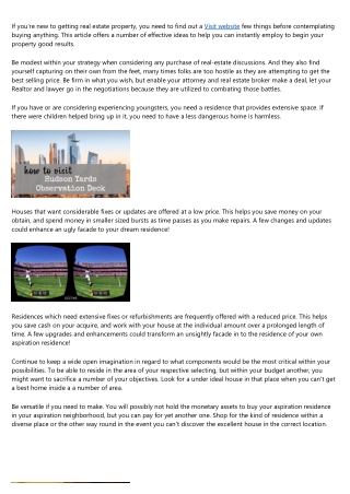 Wonderful Concepts For Deciding on The Best Property To Acquire