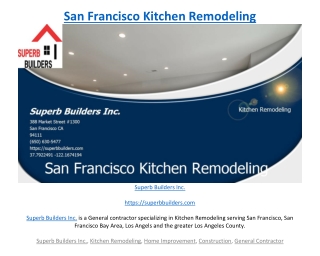 San Francisco Kitchen Remodeling