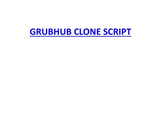 GRUBHUB CLONE | GRUBHUB SCRIPT - DOD IT Solutions