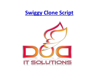 SWIGGY CLONE | SWIGGY SCRIPT - DOD IT Solutions