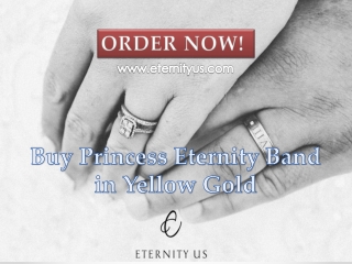 Buy Princess Eternity Band in Yellow Gold - www.eternityus.com