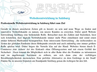 Websiteentwicklung in Salzburg