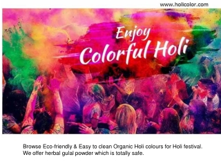 100% Natural, Non-toxic Holi colours