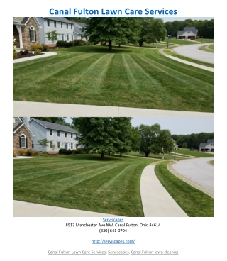 Canal Fulton Lawn Care Services