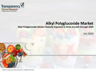 Alkyl Polyglucoside Market