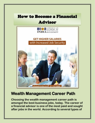 How to Become a Financial Advisor - Wealth Management Career Path