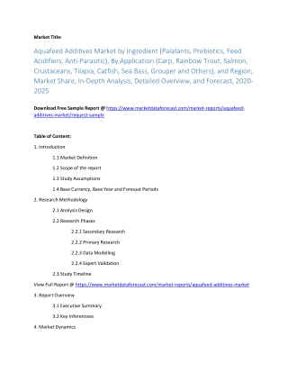 Aquafeed Additives Market worth USD 2.2 Billion by the end of 2025