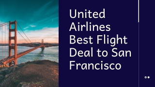 United Airlines Best Flight Deal to San Francisco