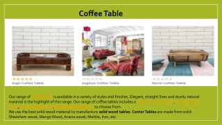 Coffee Table Online: Buy latest design Center table online