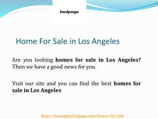 Homes for Sale in Los Angeles