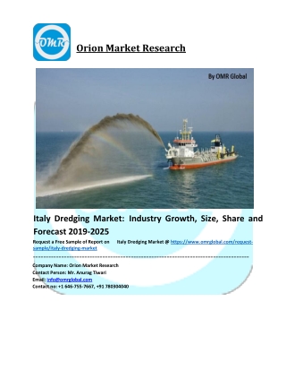 Italy Dredging Market Size, Industry Trends, Share and Forecast 2020-2026