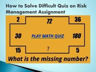 How to Solve Difficult Quiz on Risk Management