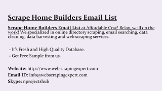 Scrape Home Builders Email List