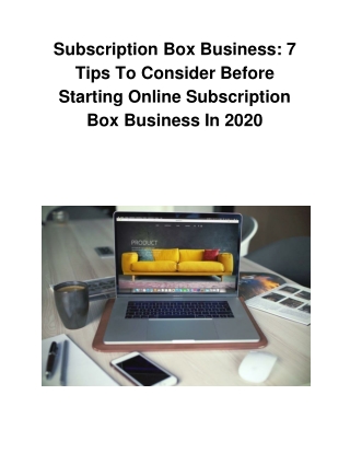 7 Tips To Consider Before Starting Online Subscription Box Business In 2020