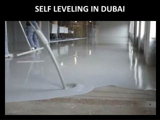 Self-leveling in Dubai