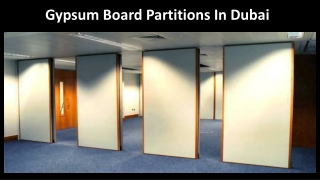 Gypsum Board Partitions In Dubai