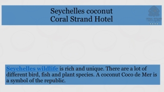 Seychelles coconut by Coral Strand Hotel