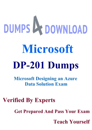 Microsoft DP-201 Dumps with DP-201 Question Answers | Dumps4Download