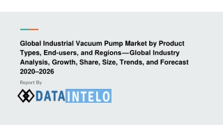 Industrial Vacuum Pump Market growth opportunity and industry forecast to 2026