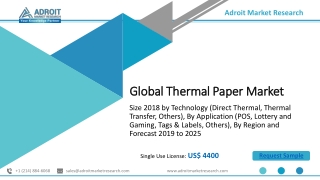 Thermal Paper Market 2020 Industry Analysis By Size, Share, Growth, Key-Companies, Trends, Demand, Future Prospects and