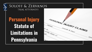 Personal Injury Statute of Limitations in Pennsylvania