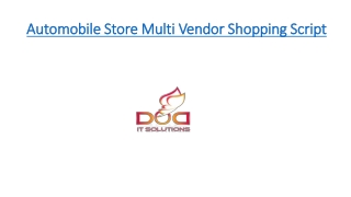 Best Automobile Store Multi Vendor Script - DOD IT SOLUTIONS