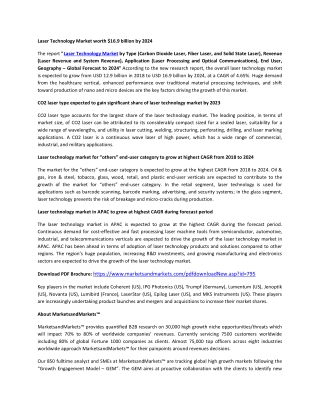 Laser Technology Market by Type, Revenue, Application, End User, Geography | COVID-19 Impact Analysis