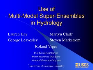 Use of Multi-Model Super-Ensembles in Hydrology