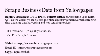 Scrape Business Data from Yellowpages