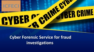 Cyber Forensic Service for fraud investigations