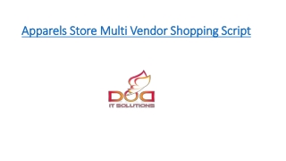 Apparels Store Multi Vendor Script - DOD IT SOLUTIONS
