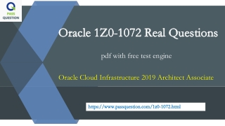 2019 OCI Architect Associate 1Z0-1072 Dumps