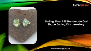 Sterling Silver 925 Handmade Owl Shape Earring Kids Jewellery