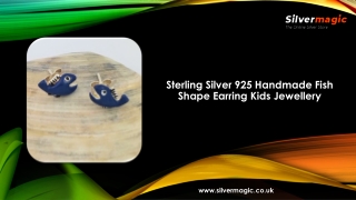 Sterling Silver 925 Handmade Fish Shape Earring Kids Jewellery