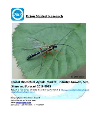 Global Biocontrol Agents Market Growth, Size, Share, Industry Report and Forecast to 2026