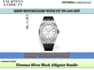 Filippo Loreti Review For Florence Silver Black Alligator Bundle watch