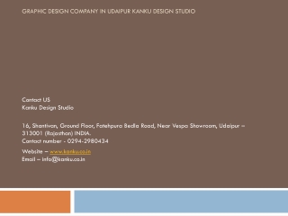 Graphic Design Company in Udaipur Kanku Design Studio