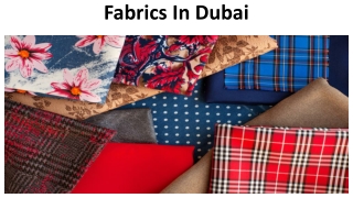 Fabrics In Dubai
