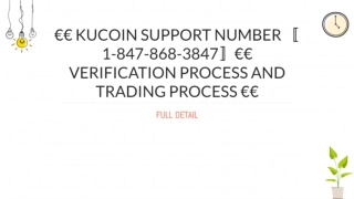 €€ KuCoin Support Number 〚1-847-868-3847〛€€ Verification Process and Trading process €€