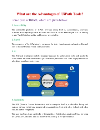 What are the Advantages of  UiPath Tools?