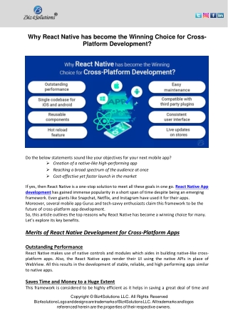 Why React Native has become the Winning Choice for Cross-platform Development