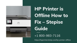 Hp Printer Offline 1-8009837116 Why Hp Printer Offline -Call Now