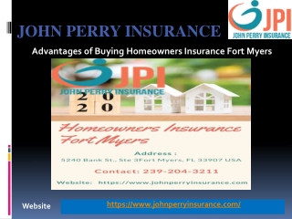 Advantages of Buying Homeowners Insurance Fort Myers