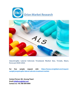 Amyotrophic Lateral Sclerosis Treatment Market Size, Trends, Share, Forecast 2020-2026