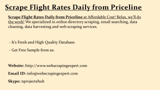 Scrape Flight Rates Daily from Priceline