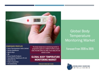 Global Body Temperature Monitoring Market to be Worth US$3,192.306 million by 2025