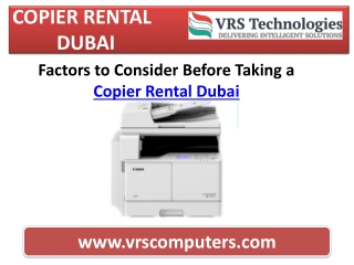 Copier Rental Suppliers in Dubai, UAE