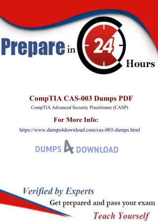 CompTIA CAS-003 Dumps PDF | CAS-003 Practice Test Questions | Dumps4Download