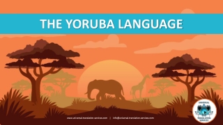 The Yoruba Language