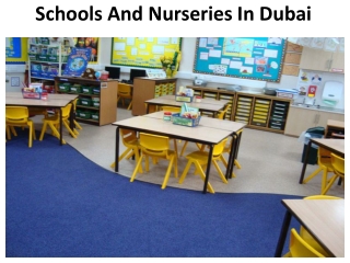 School And Nurseries Dubai